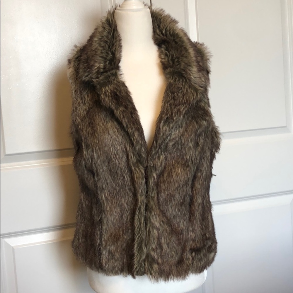 Kirra faux raccoon fur vest